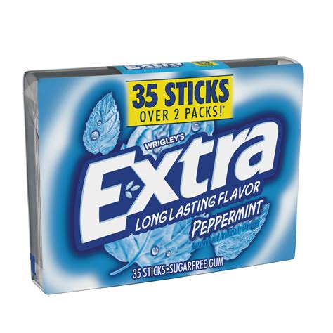 Extra Gum Peppermint Sugarfree Chewing Gum Mega Pack Sticks