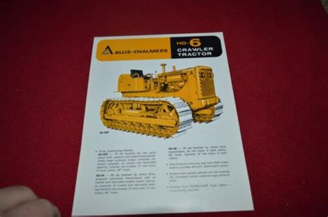 Allis Chalmers Hd6 Crawler Tractor Dozer Dealers Brochure Amil12 Ver2