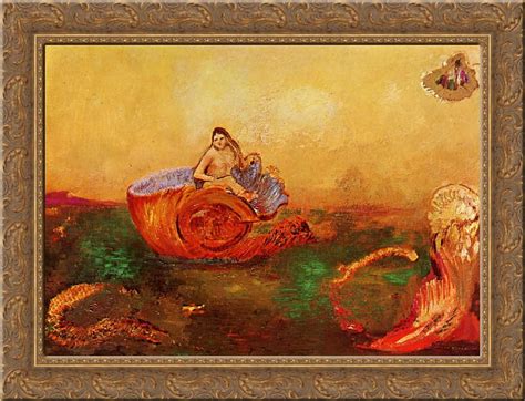 The Birth Of Venus 24x20 Gold Ornate Wood Framed Canvas Art By Redon Odilon
