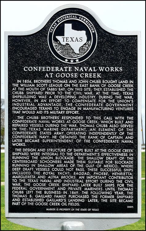 Photo Confederate Naval Works At Goose Creek Marker