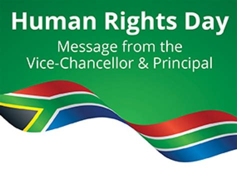 People should not be discriminated against. Human Rights Day 2020 - Message from the Vice-Chancellor ...