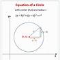 Equations Of A Circle Worksheet