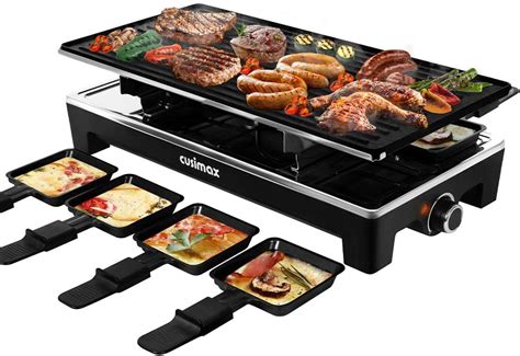 Cusimax Raclette Grill Electric Grill Table Portable 2 In 1 Korean Bbq
