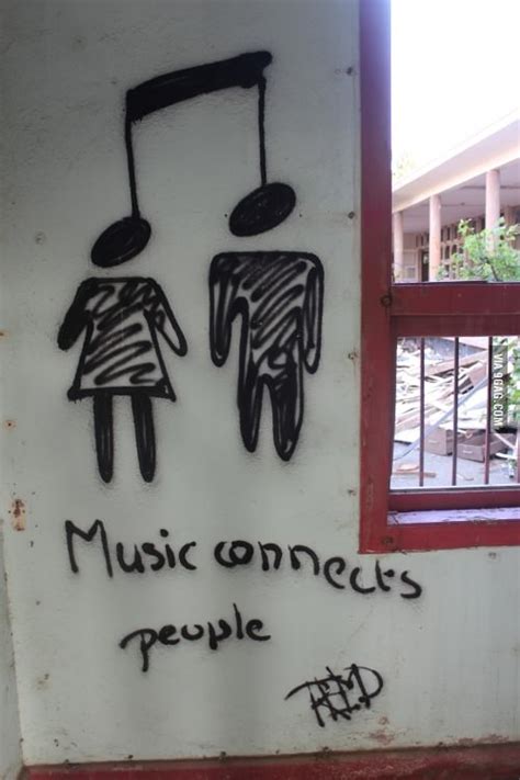 Symbolic Graffiti Of A Musical Note As Two Heads Justpost Virtually