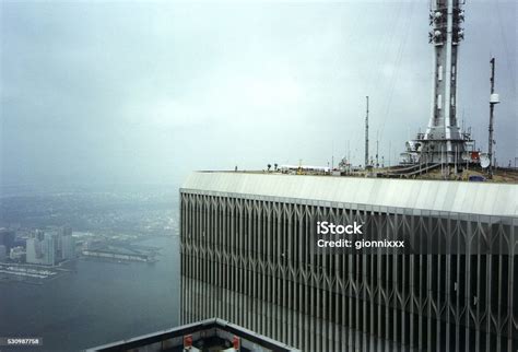 World Trade Center Twin Towers Observation Deck New York Stock Photo