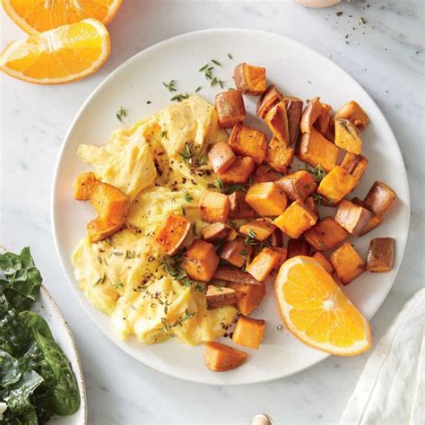 Sweet Potato Home Fries With Eggs Myrecipes With The Sweet Potatoes