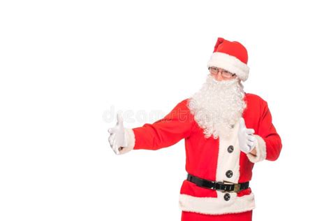 Portrait Of Happy Santa Claus With A Huge Sack Stock Photo Image Of