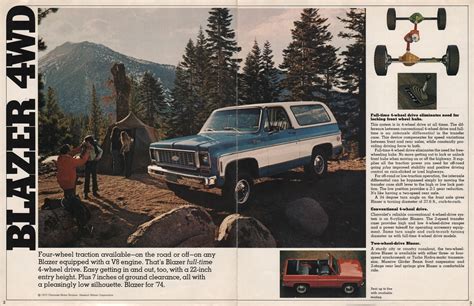 Gm 1974 Blazer Chevy Truck Sales Brochure