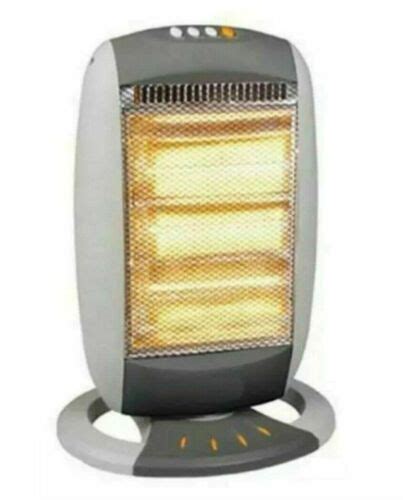 W Electric Halogen Heater Free Standing Oscillating Bar Portable