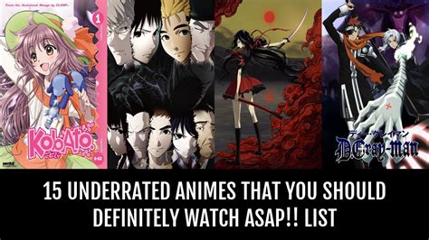 15 Underrated Animes That You Should Definitely Watch Asap By