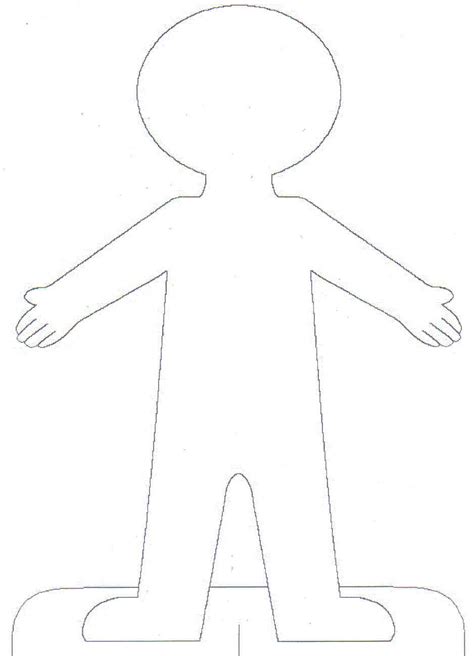 Outline of person for kids. Free Blank Person Template, Download Free Clip Art, Free ...
