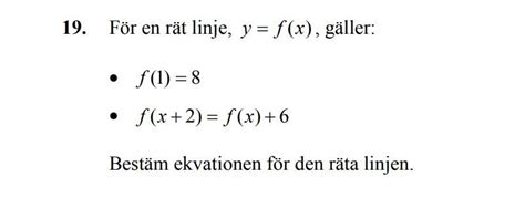 Bestäm Den Räta Linjens Ekvation Matematik Matte 2 Linjära Ekvationssystem Pluggakuten