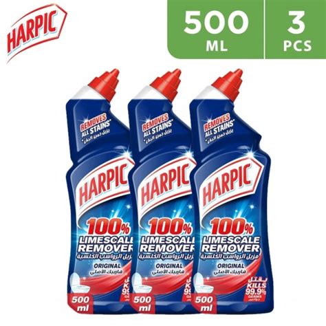 buy harpic original liquid toilet cleaner and limescale remover 500 ml 2 1 free توصيل