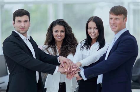 Business Team To Cooperate In The Work In The Enterprise Stock Image
