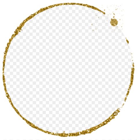 Download Litter Clipart Gold Circle Gold Glitter Frame Png Free Png