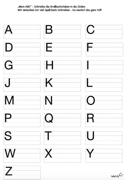 Das abc ist die grundvoraussetzung, damit die kinder später lesen und schreiben können und spielt eine besonders wichtige rolle in der grundschule (in mehreren klassenstufen). Buchstaben ausdrucken | Gratis ABC Lernblätter & Vorlagen ...