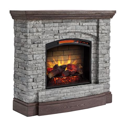 Allen Roth 445 In W Gray Faux Stacked Stone With Cocoa Infrared