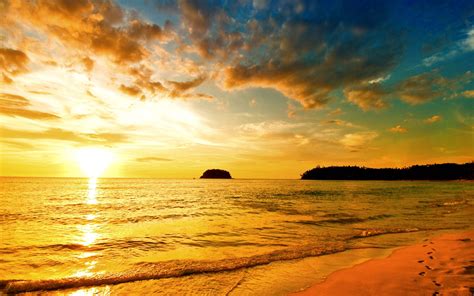 Sunset Sea Beach Wallpapers | HD Wallpapers | ID #18063