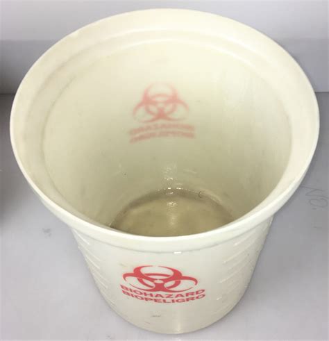 Used Nalgene Biohazardous Waste Container L Gallon