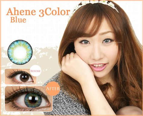 Ahene 3 Blue Contact Lens 3 Tone Blue Oh My Lens