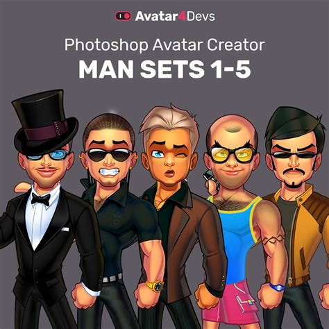 Male Avatar Creator Sets 1 5 Sosfactory