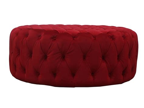 4.8 out of 5 stars. Red Round Tufted Velvet Coffee Table Ottoman