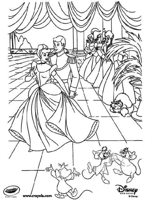 Whether you prefer to like, tweet or pin. Disney Princess Cinderella at the Ball Coloring Page ...