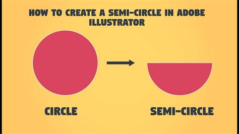 How To Make A Semi Circle In Adobe Illustrator Two Easy Methods Youtube