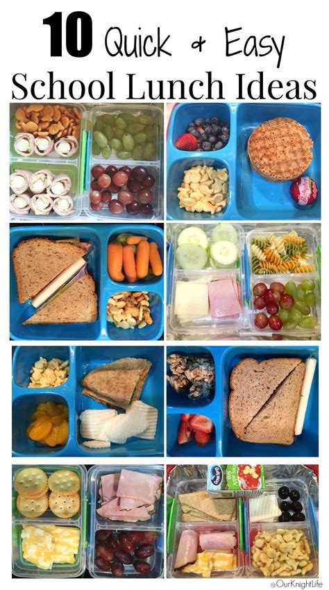 10 Quick and Easy School Lunch Ideas | Quick school ...