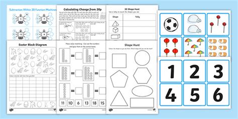 First Level P2 Numeracy Home Learning Pack 2 Teacher Made