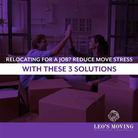 Relocate For A Job Reduce Move Stress With These Solutions
