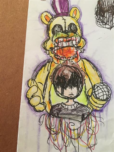 You Are Brokendrawing Of Fredbear And Crying Child Rfivenightsatfreddys