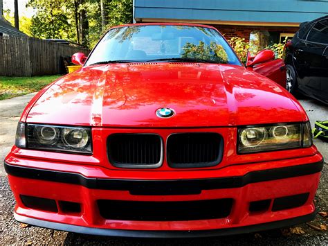 My Muggello Rot E36 M3 Red With Euro Headlights Now