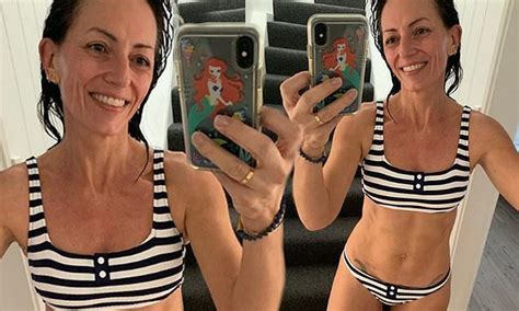 Davina Mccall 51 Shows Off Her Incredible Abs In A Nautical Bikini As She Hits Out At Haters