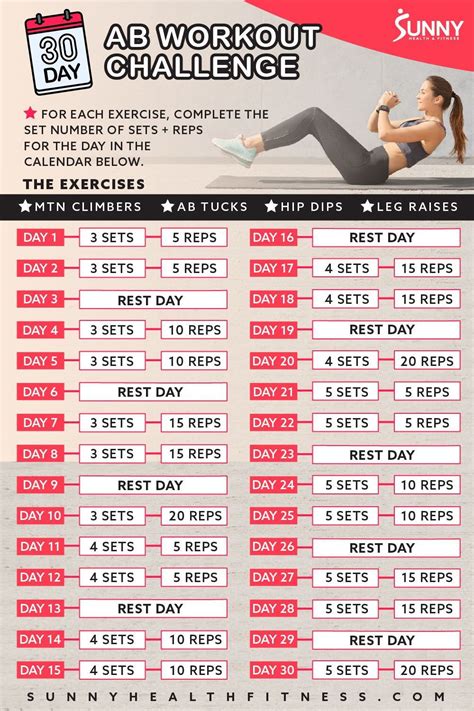 30 Day Ab Workout Challenge Ab Workout Challenge 30 Day Ab Workout Workout Challenge