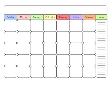 Printable Blank Calendar Templates Printable Free Blank Calendar
