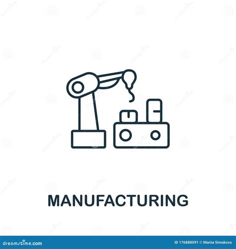Manufacturing Icon From Industry 40 Collection Stock Illustration