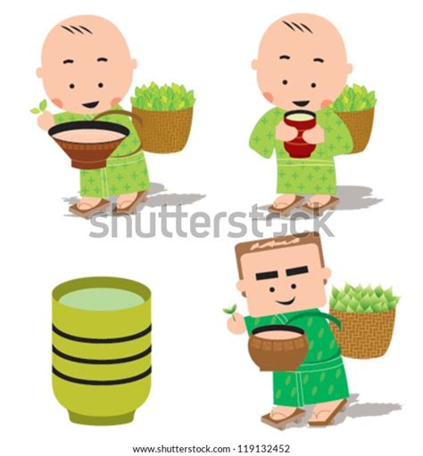 Cartoon Drinking Cup Green Tea Stock Vector Royalty Free 119132452