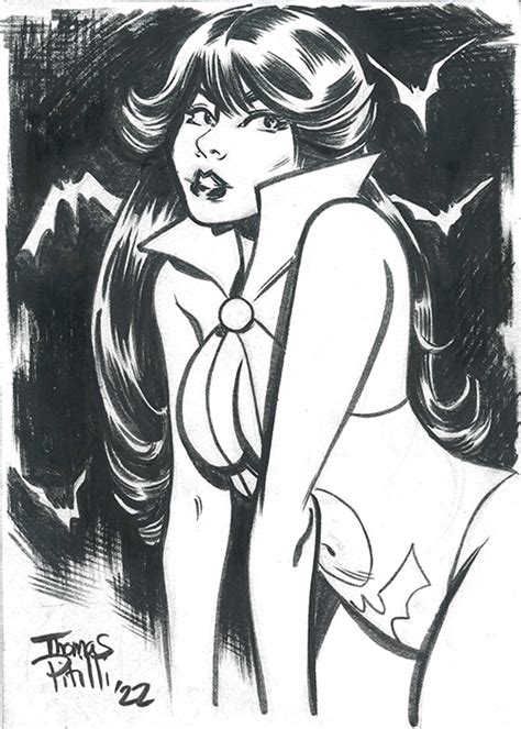 Vampirella Ink Drawing In Thomas Pitilli S My Original Artwork Comic