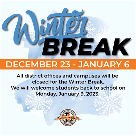 Lancaster Isd Winter Break Dates Lancaster Independent School District