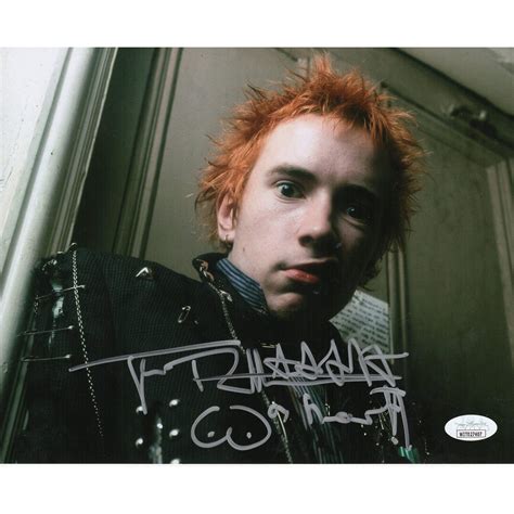 Johnny Rotten Autograph 8x10 Photo Sex Pistols Signed Jsa Coa Witness Zobie Productions
