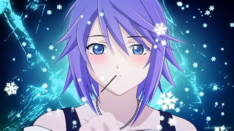 デスクトップ壁紙 図 アニメの女の子 紫色の髪 ロザリオヴァンパイア 白雪母 スクリーンショット