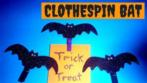 Clothespin Bat Halloween Craft For Kids Clothes Peg
