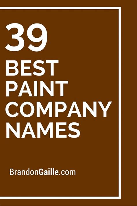 39 Best Paint Company Names To Inspire Ideas Ideas Best Paint And