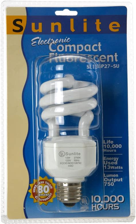Sunlite Sl1365kcd1 13 Watt Spiral Energy Saving Cfl Light Bulb Medium