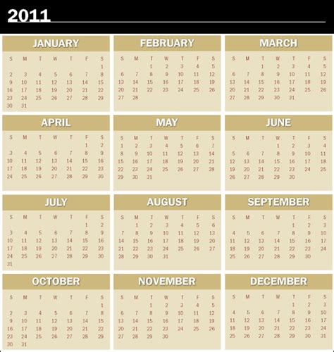 Jatemplaskey 2011 Calendar Template With Holidays