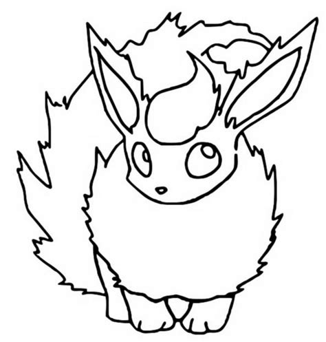 Coloring Pages Pokemon Flareon Drawings Pokemon