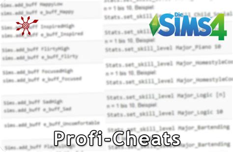 Sims 4 Inoffizielle Profi Cheats