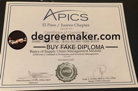 Would Like To Buy A Fake Apics Certificate In Usa