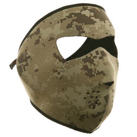 Zanheadgear Neoprene Full Face Mask Digital Camouflage Motoflavour